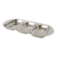 Rectangular stainless steel compartment dish, Design, 1970, 35 X 16 cm