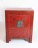 Antique Chinese cabinet - original red painted with patterns - patina - brass fittings - 1920s