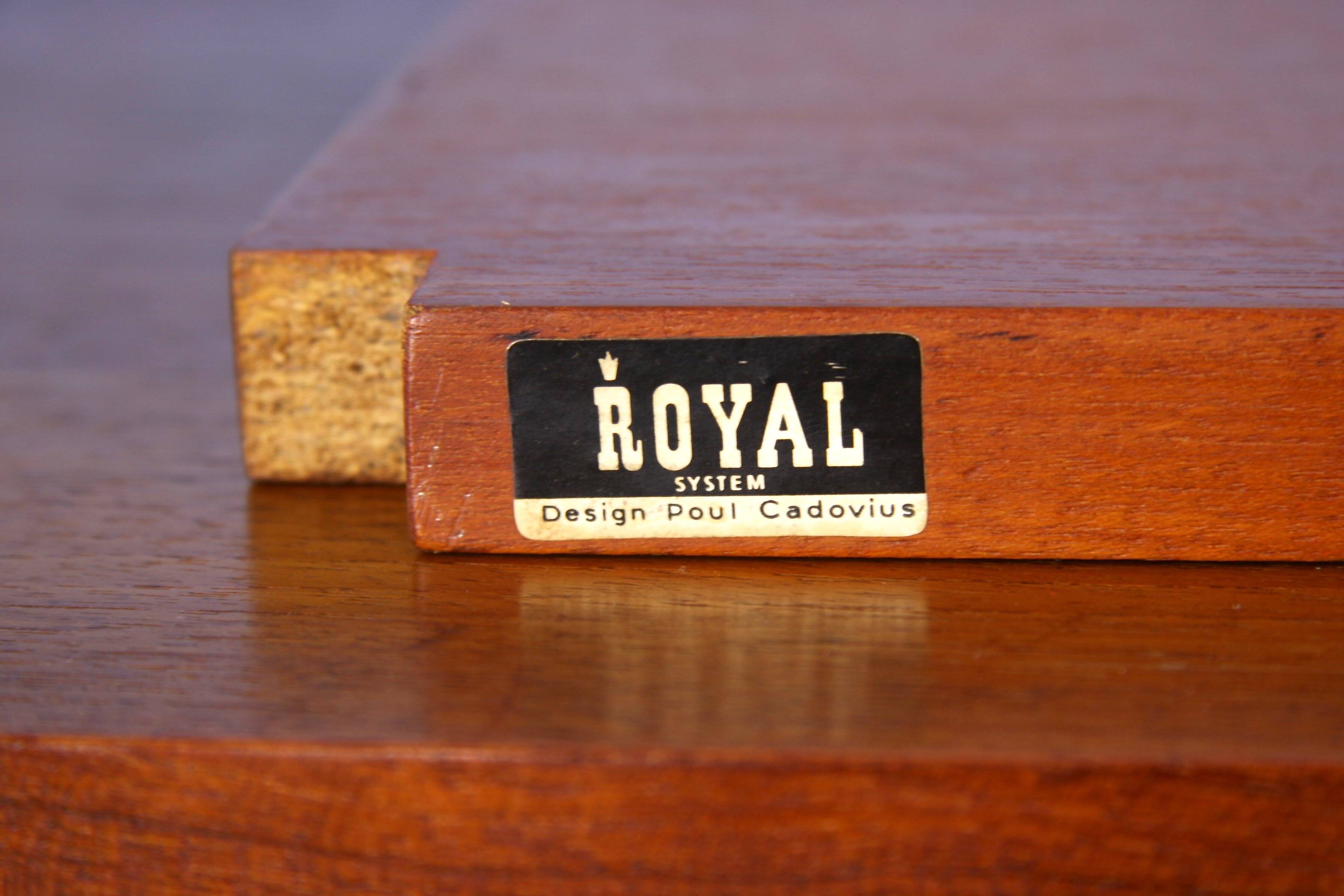 Teak wall unit by Poul Cadovius for Royal System Denmark, 1960s