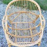 Pair of rattan chairs from the 50s
