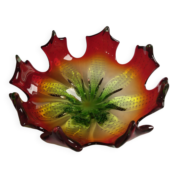 Centre de table en verre bullicante de '' biot