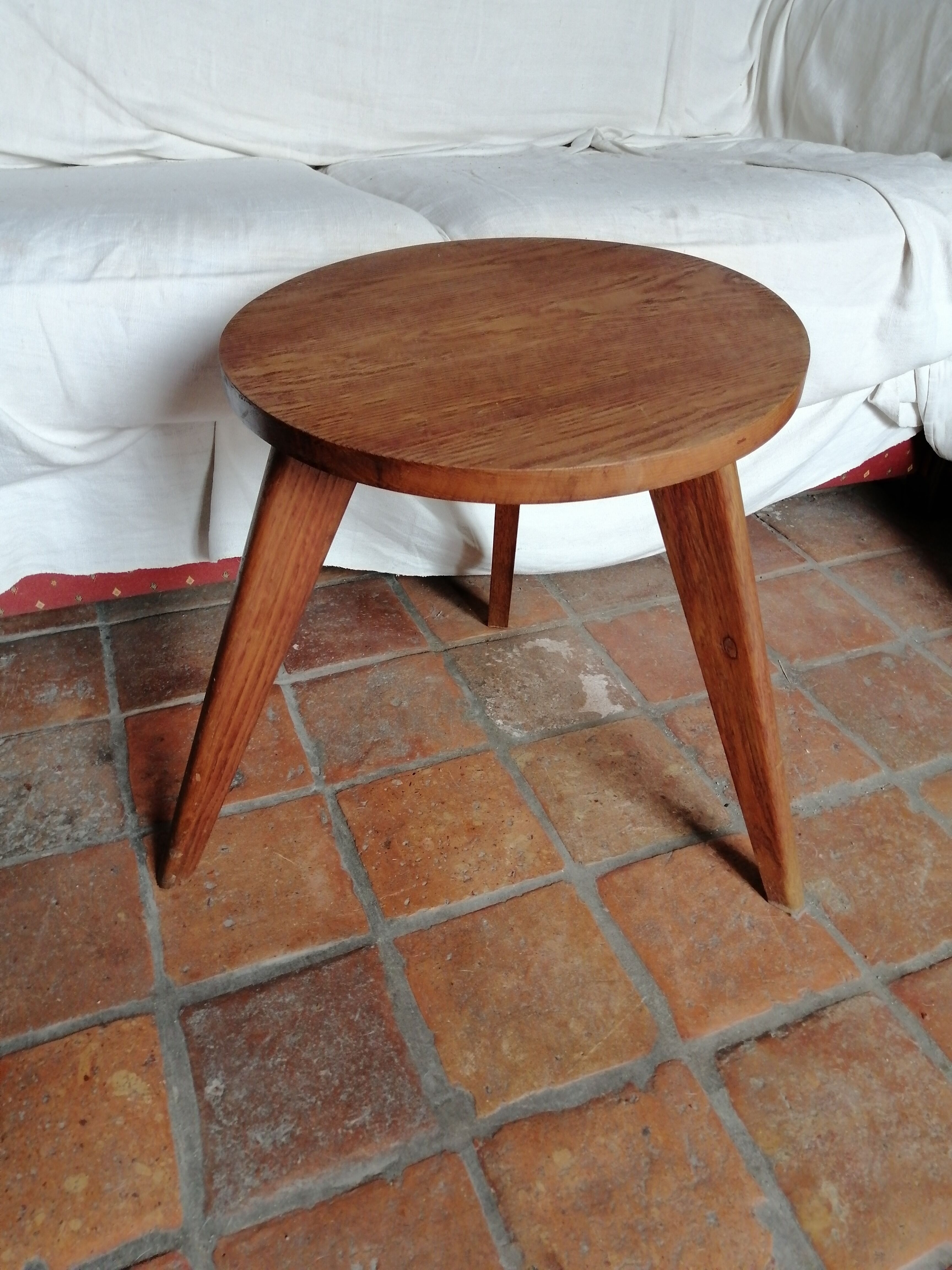 Tripod wooden coffee table