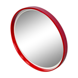 Vintage red space age mirror 57cm
