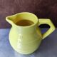 Milk jug, vintage yellow pitcher