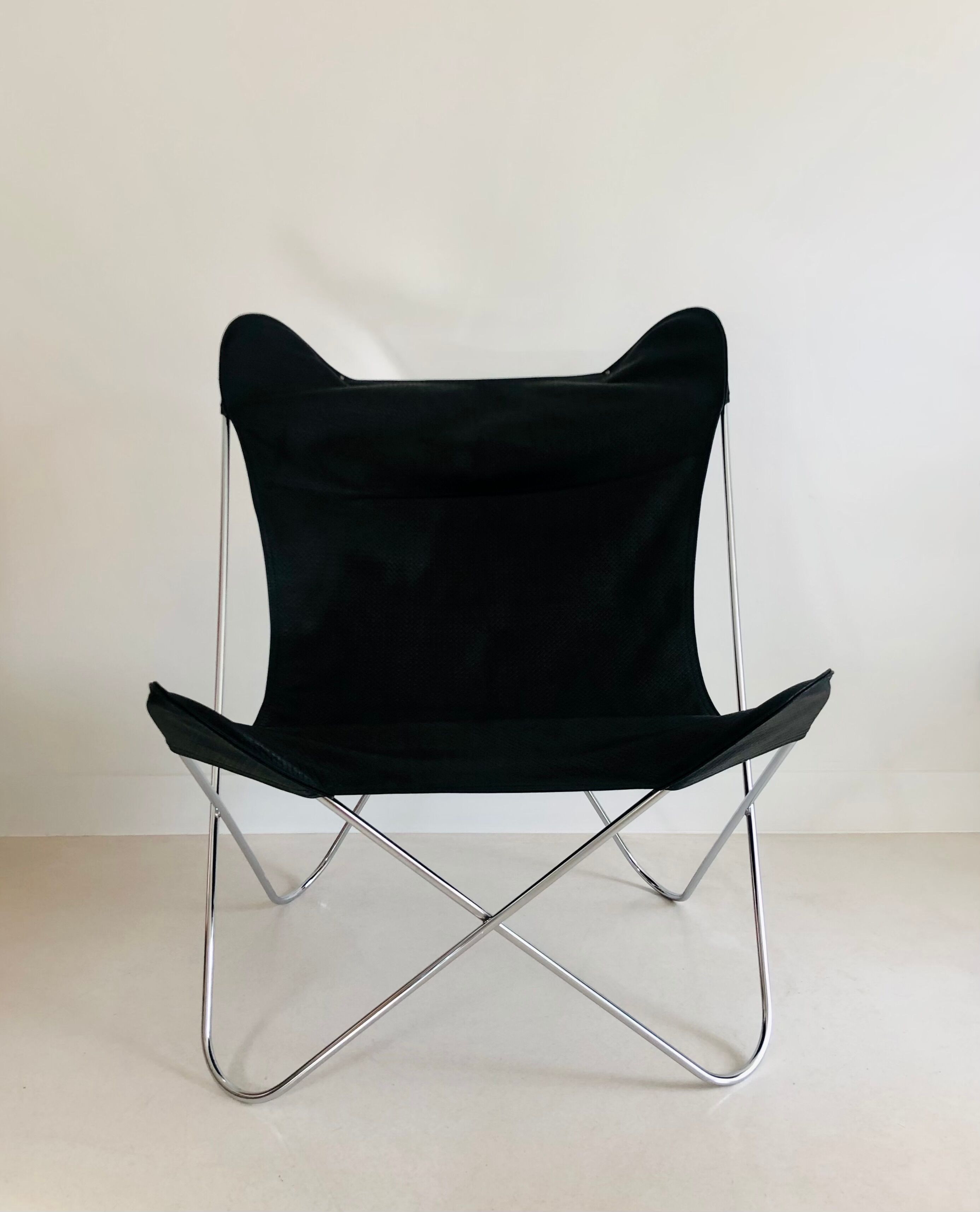 Armchair "Papillon" in chromed steel by Gavina Spa, Italy 70s