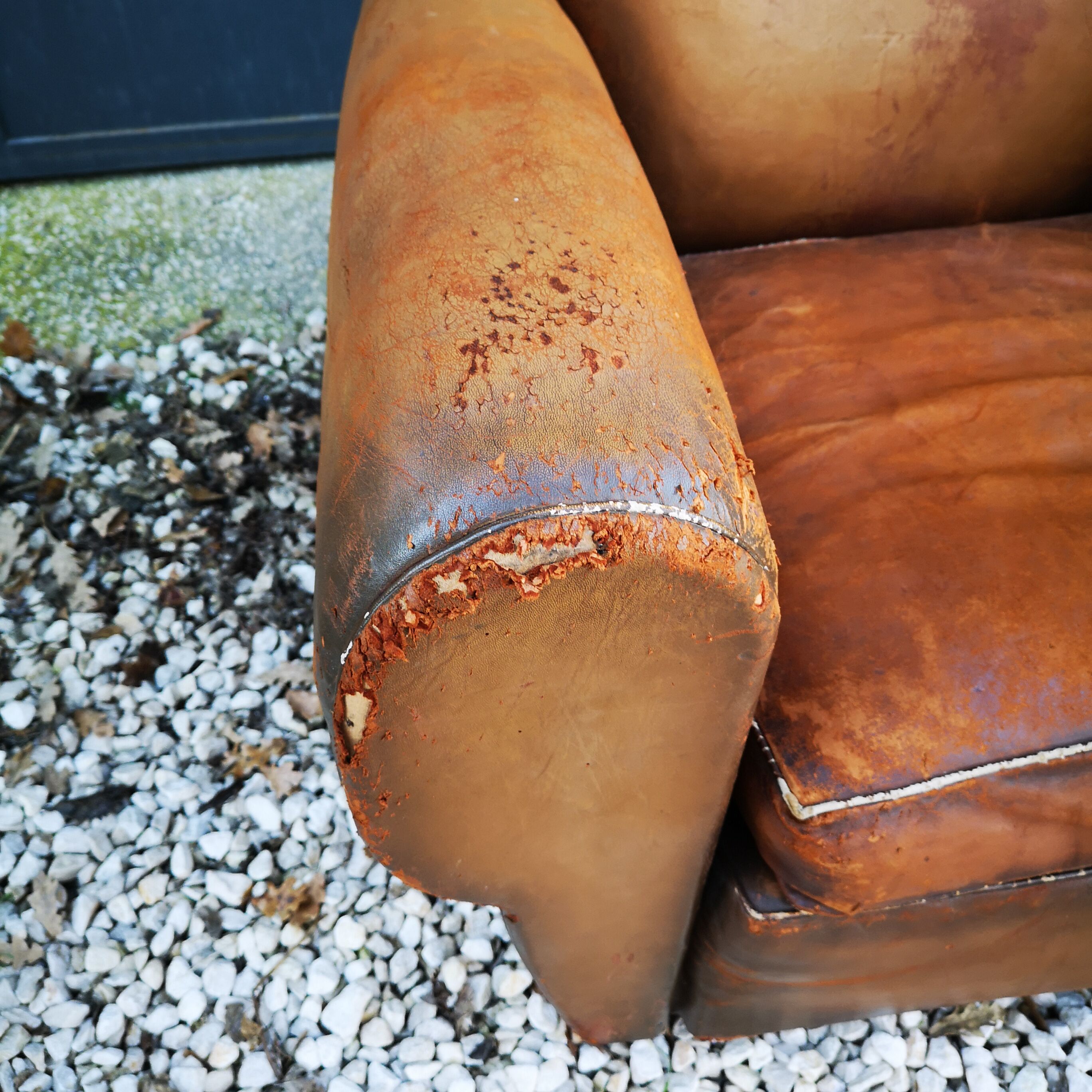 Leather club chair