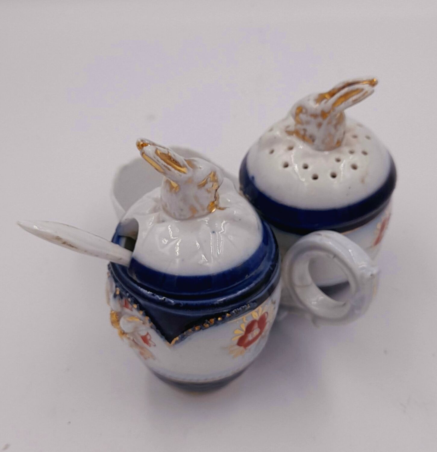 19th Century Staffordshire Imari Condiment Display