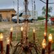 19th Bronze and Crystal Chandelier
