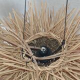 Vintage rattan pendant chandelier