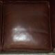 Vintage Art Deco leather sofa, three-seater, feather cushions.