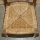 Set of six Dutch oak chairs with woven straw seats, circa 1860.