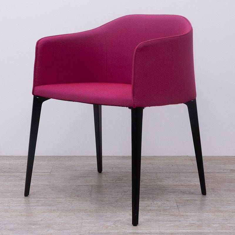 Laja chair from Pedrali in Magenta fabric.