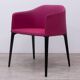 Laja chair from Pedrali in Magenta fabric.