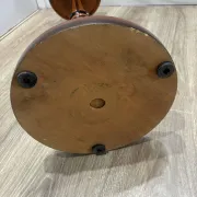 Carved wooden plant stand, turned pedestal, 1960s