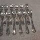 12 silver plated cake forks, Ercuis LXV 29, 14.4cm