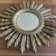 70'S golden resin sun mirror