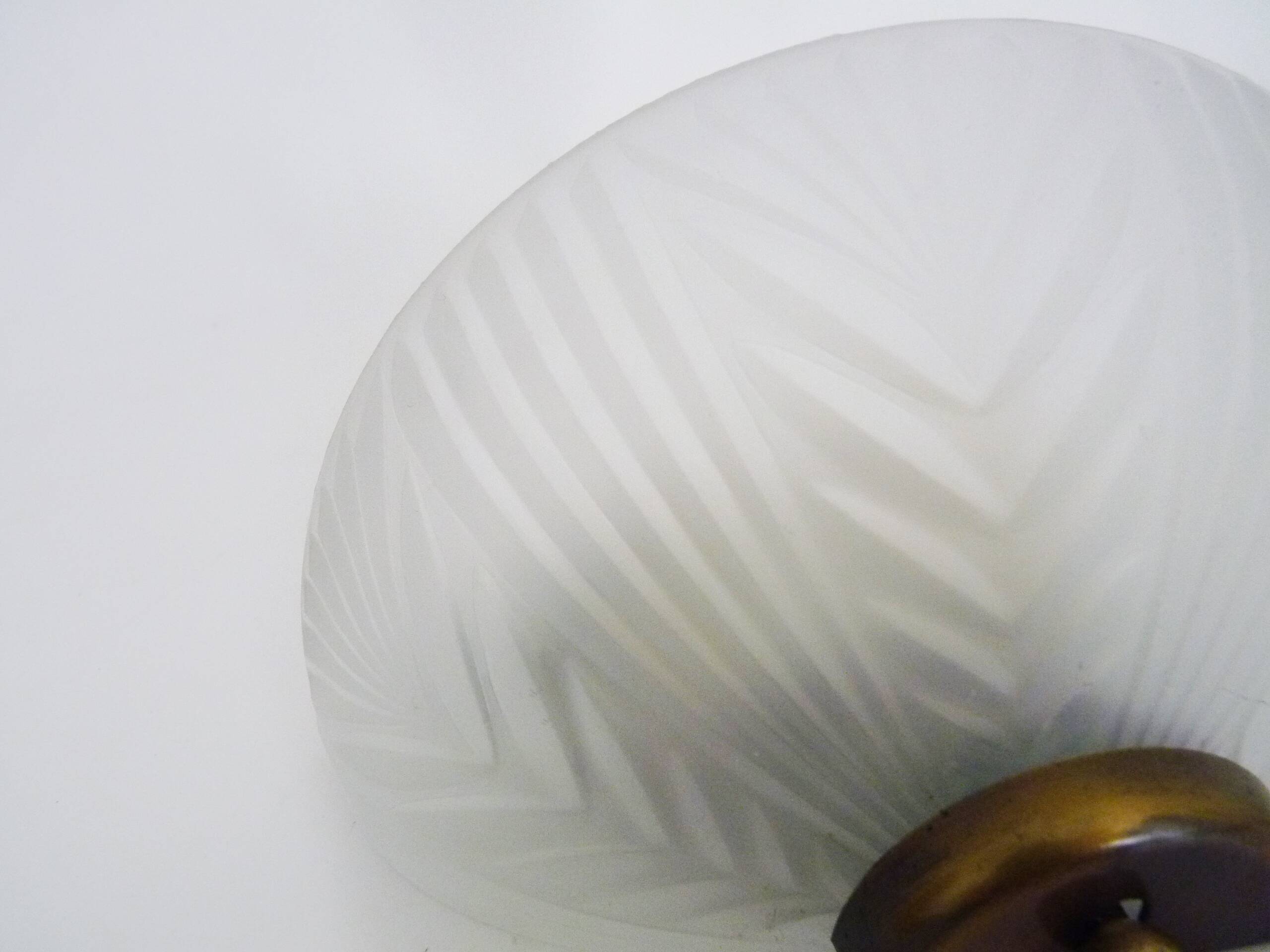 Pair of Art Deco style half-moon wall lights from the 80s