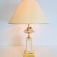 Vintage Regency Brass Crystal Fruit Table Lamp from Le Dauphin, 1970s