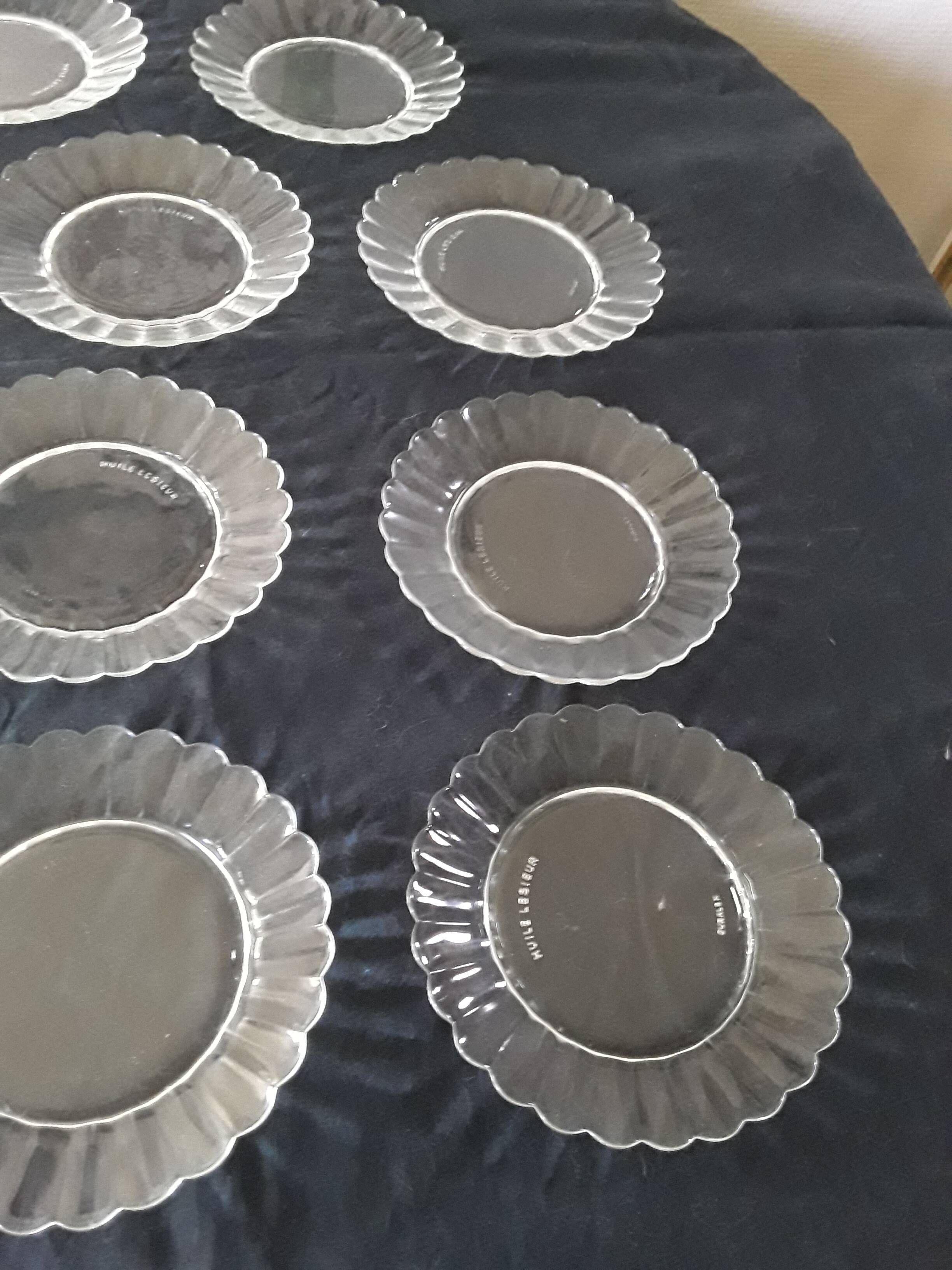 Lot De 6 Assiettes à Dessert Duralex Vintage - Diamètre 18 Cm - En Verre Trempé - Occasion Bon état