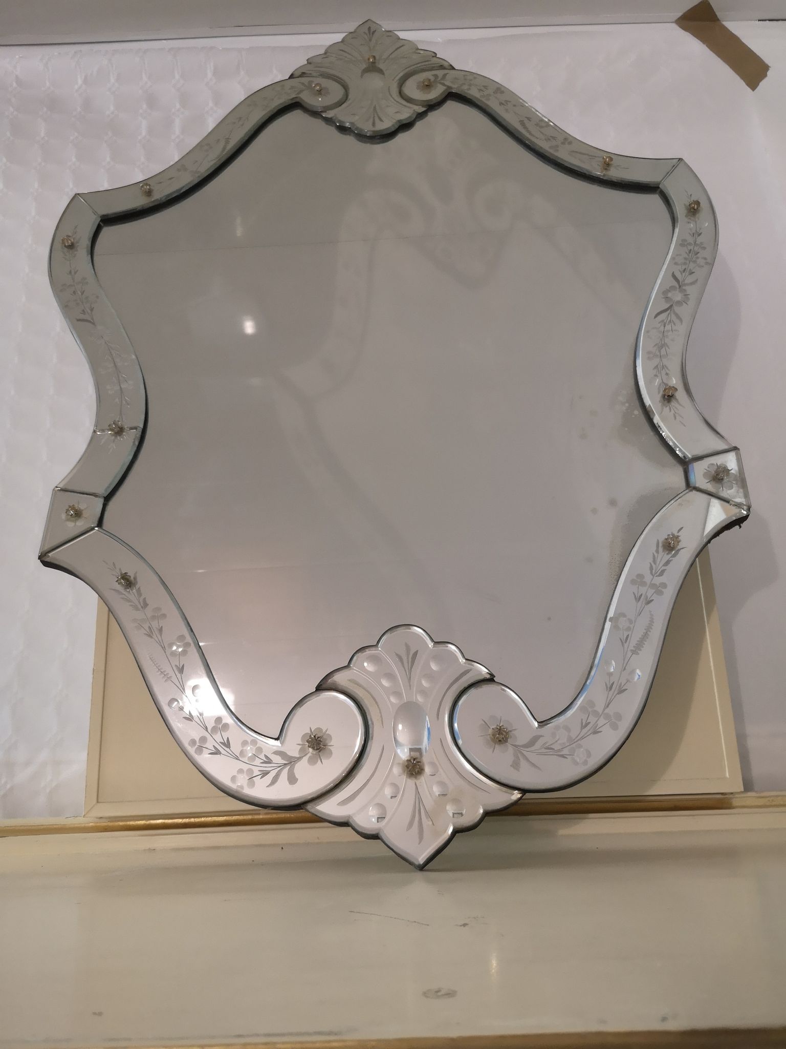 Miroir vénitien XXème  - 106x66cm