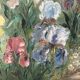 Les iris, huile au couteau signée