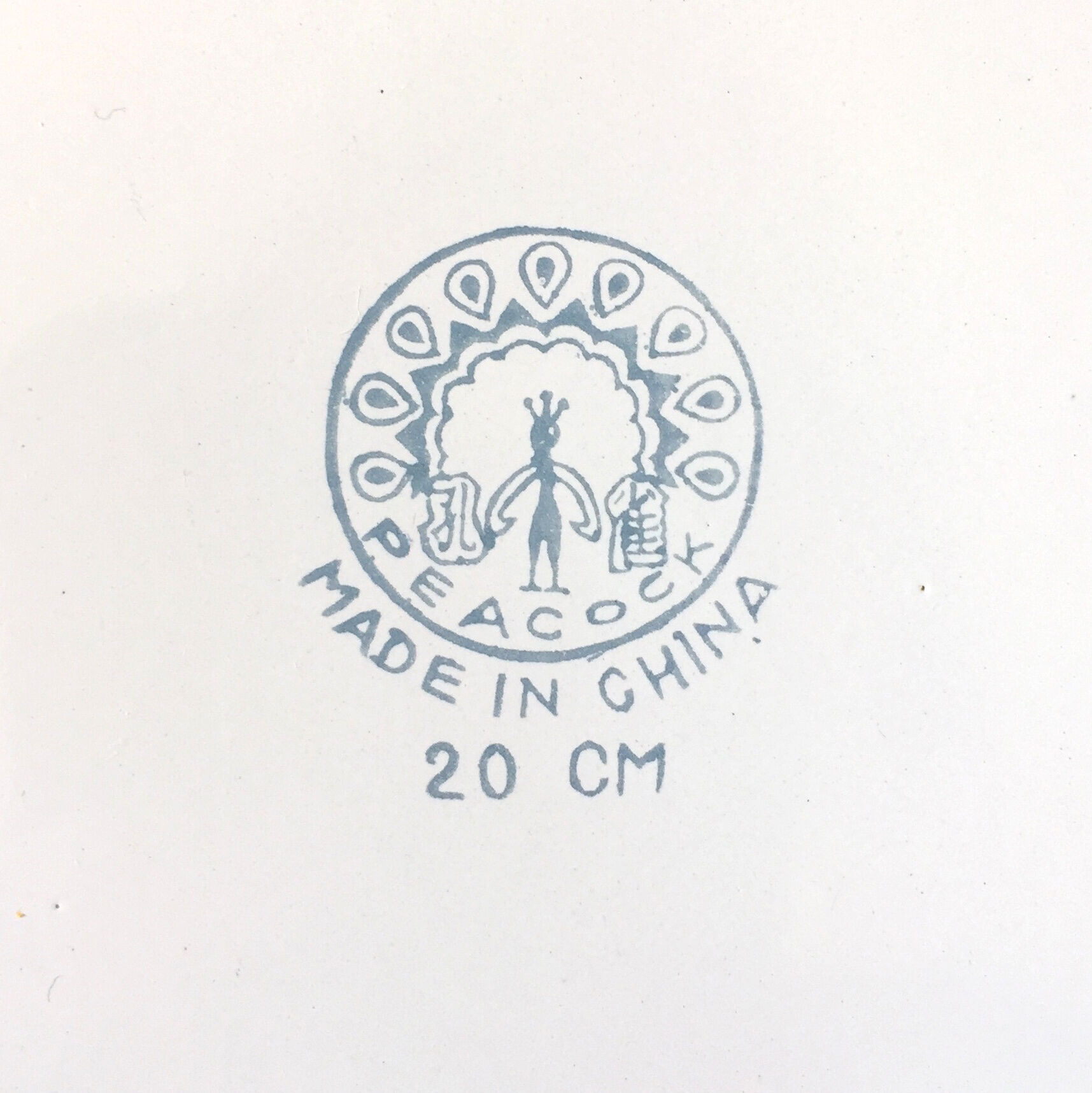 Set of 6 Peacock hollow plates