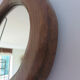 Gouge-cut solid wood mirror, free form, 60s
