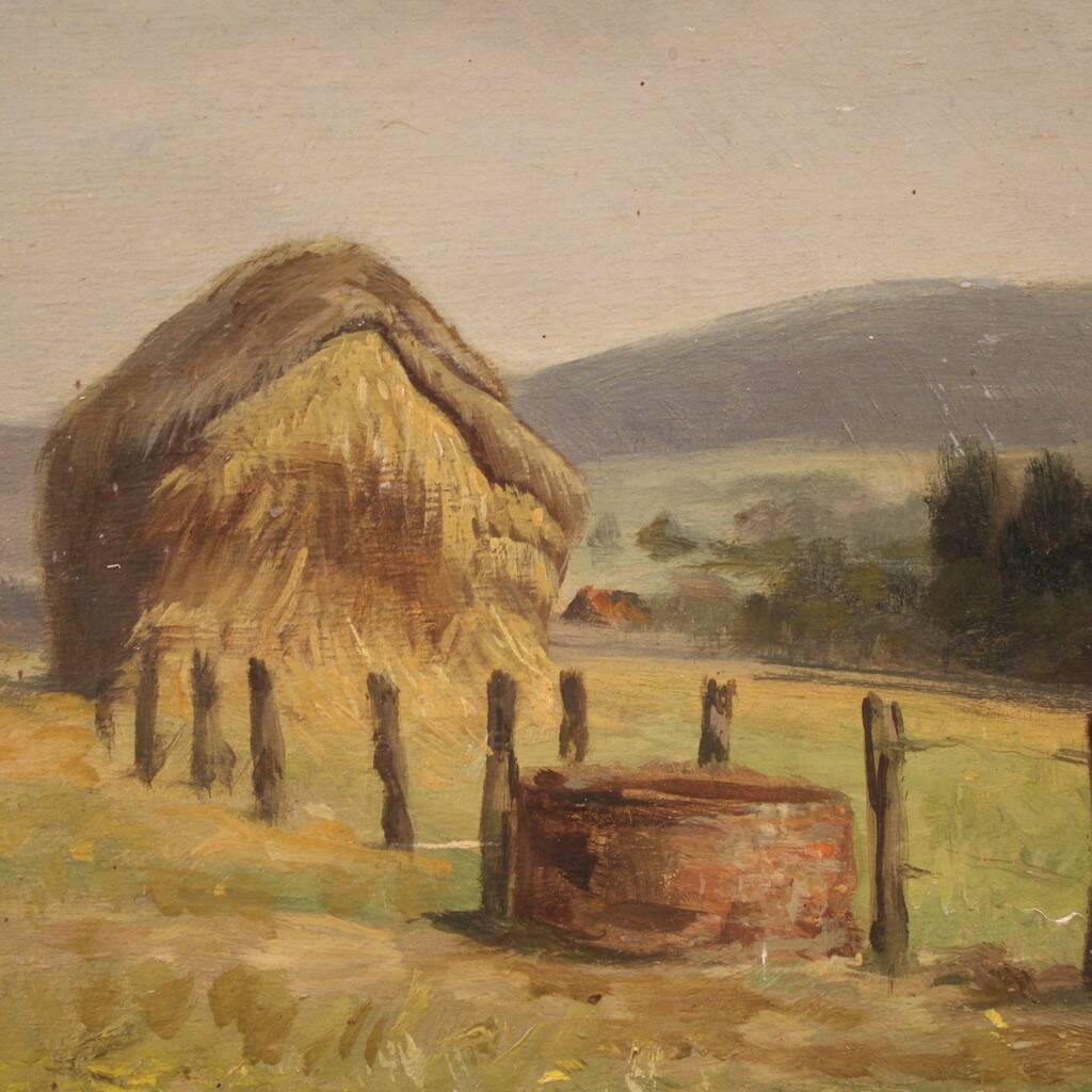 Small signed landscape painting from the 20th century