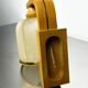 Cocoon wall lamp, resin and pine, Italy, Circa 1970's