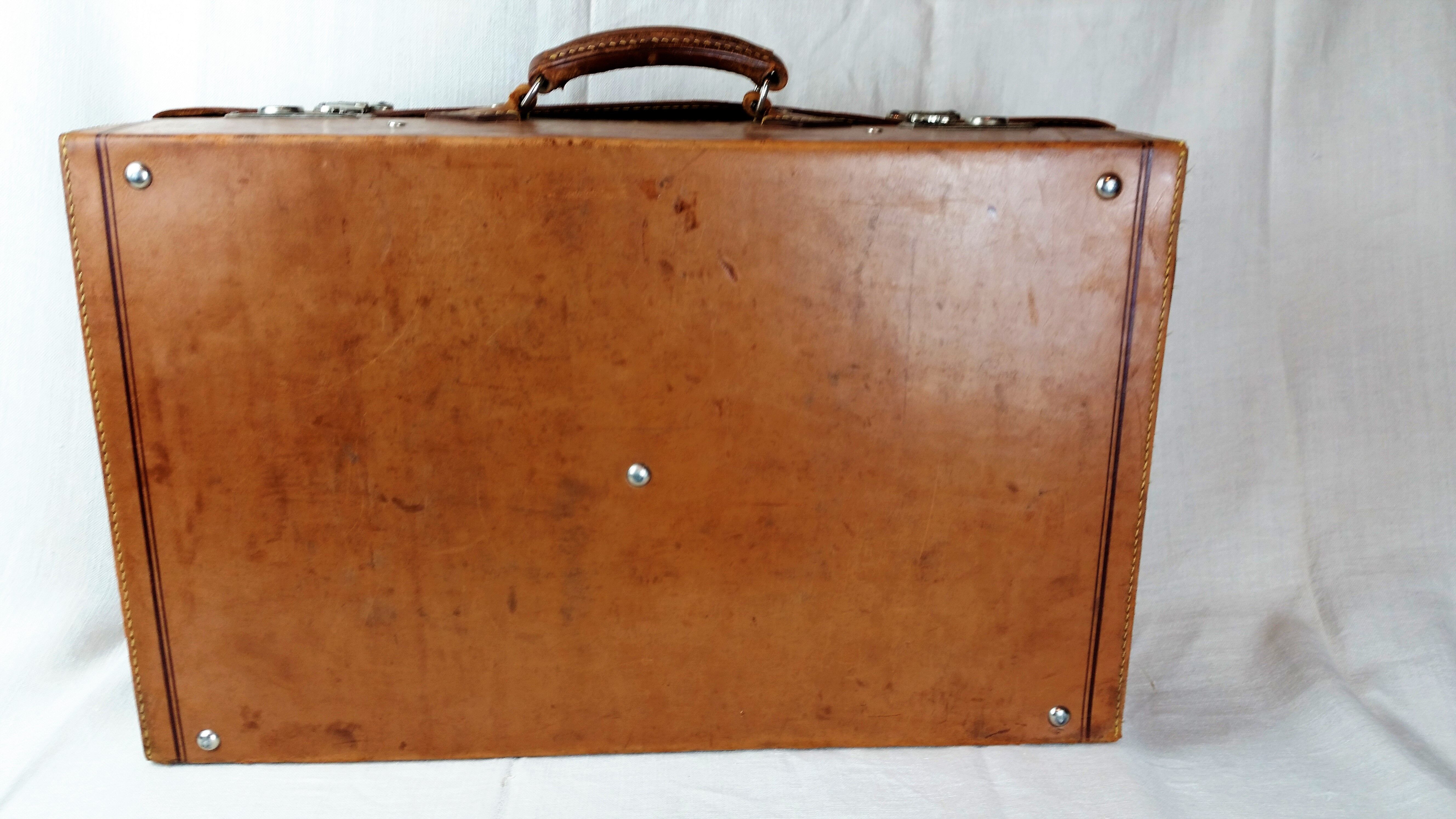 Suitcase leather