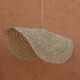 Handmade wicker hanging basket with brass finish