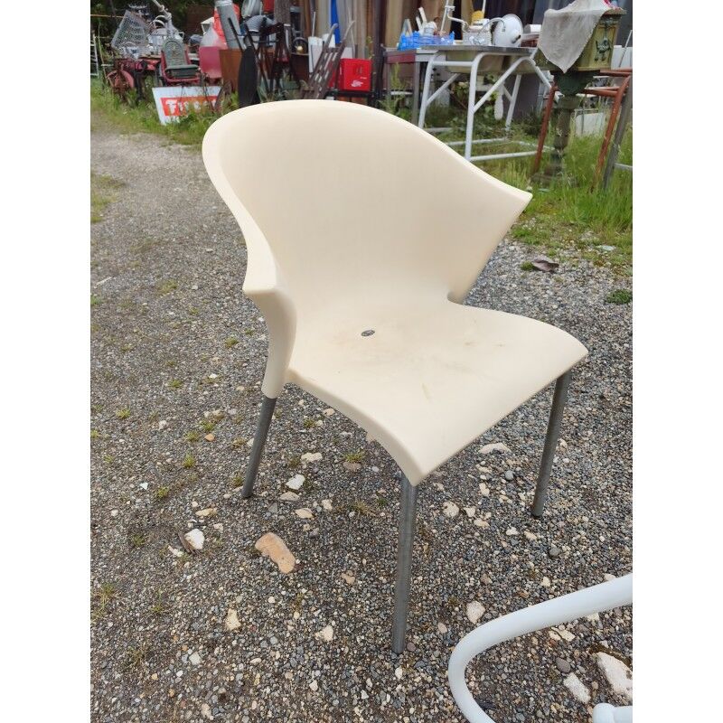 Salon de jardin fer forgé table + 5 fauteuils