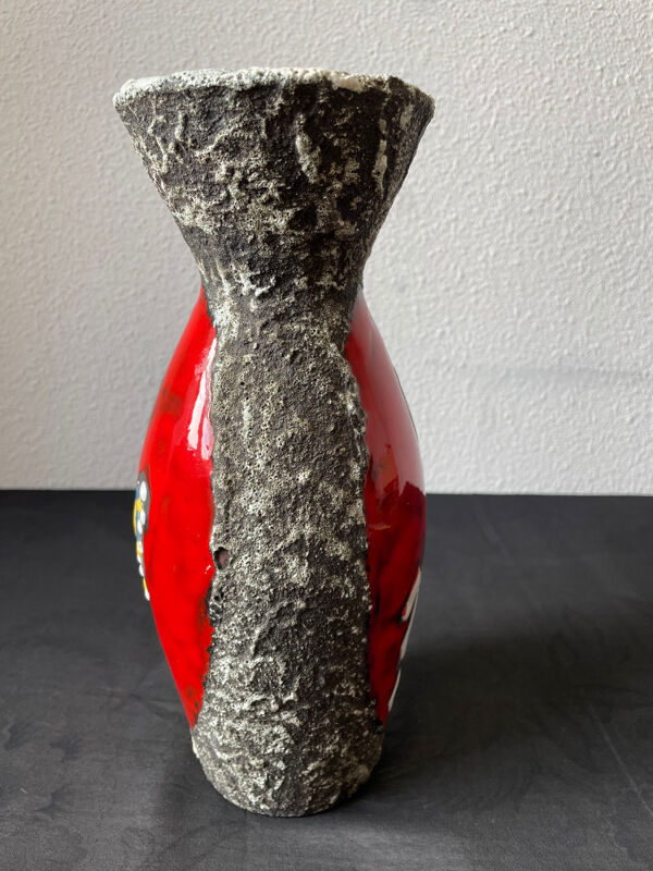 Vase fat lava San Marino italy femme et motif floral