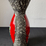 Fat lava vase San Marino Italy woman and floral pattern