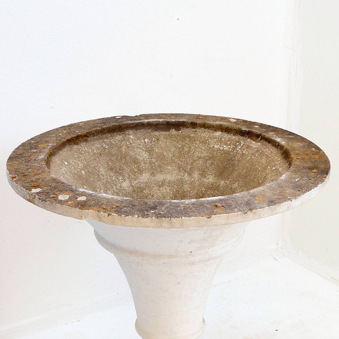 Mid-Century Style Outdoor Stone Planter