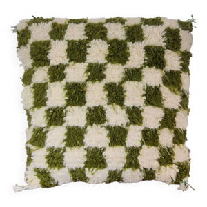 coussin berbère Damier - vert