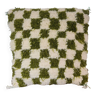 Berber cushion Green checkerboard Béni Ouarain
