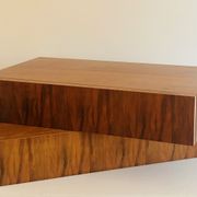 Pair of vintage rosewood veneer shelves, France 60s