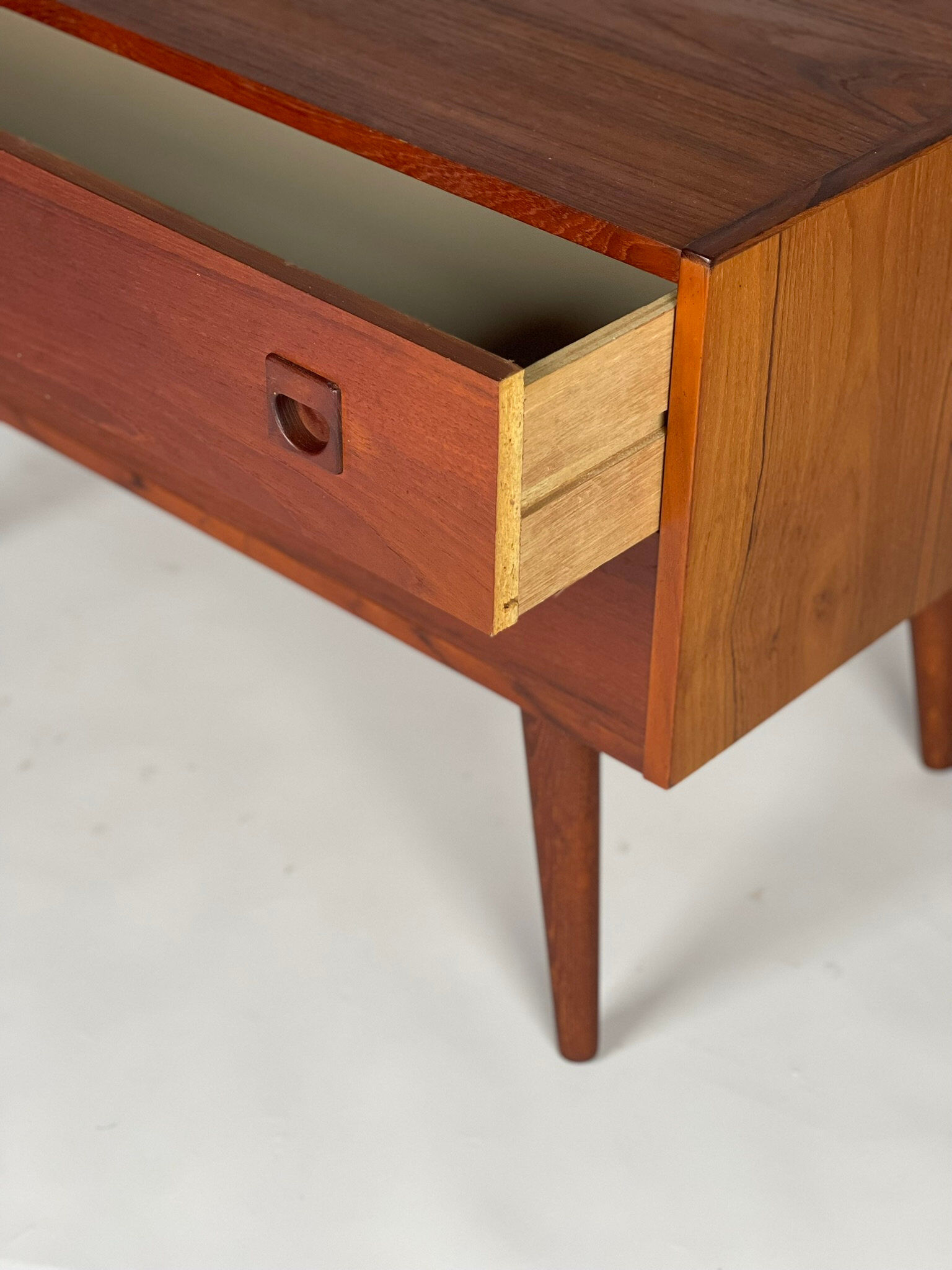 Scandinavian teak chest of drawers from the 1960s.
