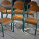 6 vintage blue children's chairs