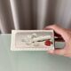 Vintage White Marble Napkin Rings – Set of 6 – Original Box