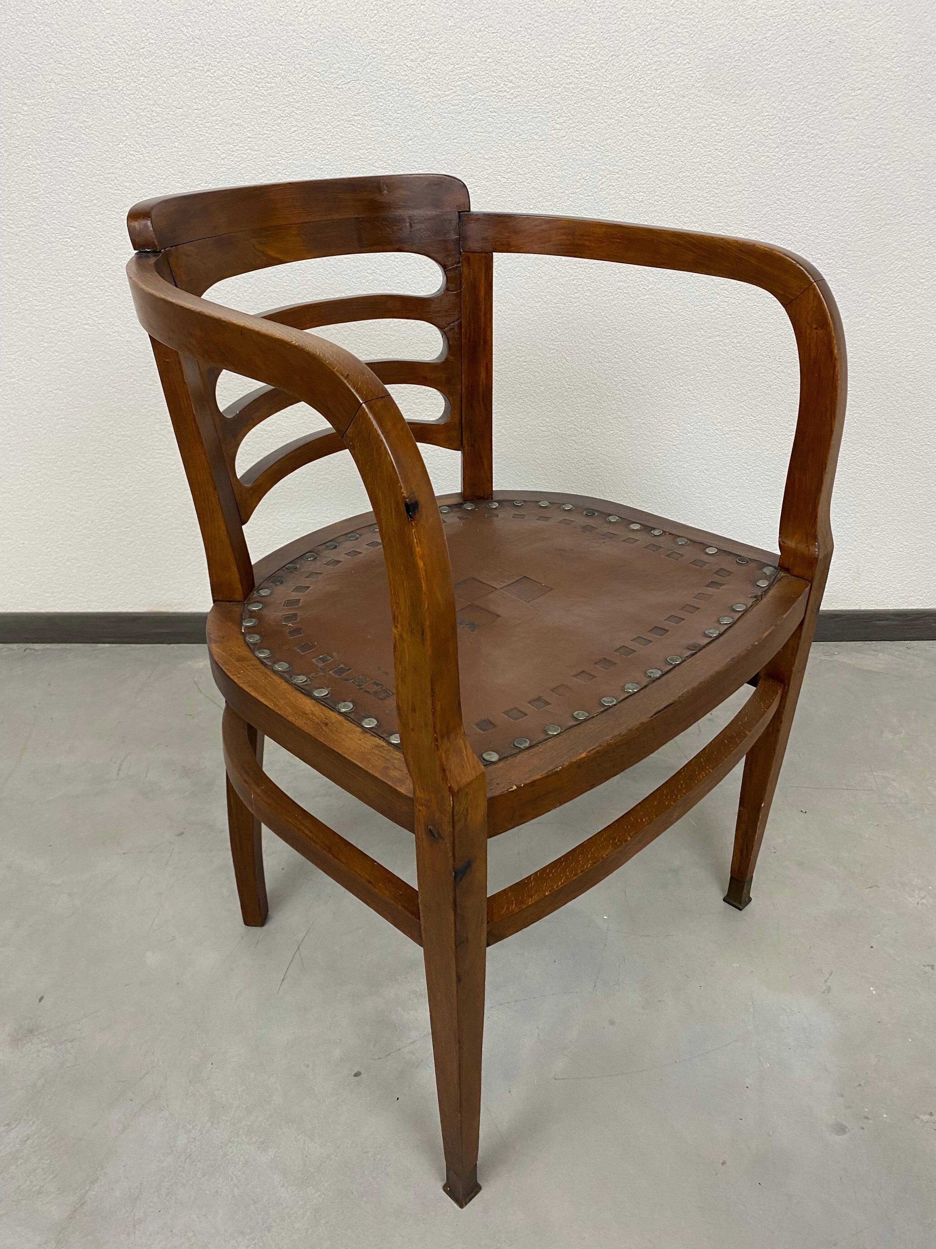 Fauteuil de bureau Sécession par Joseph Maria Olbrich