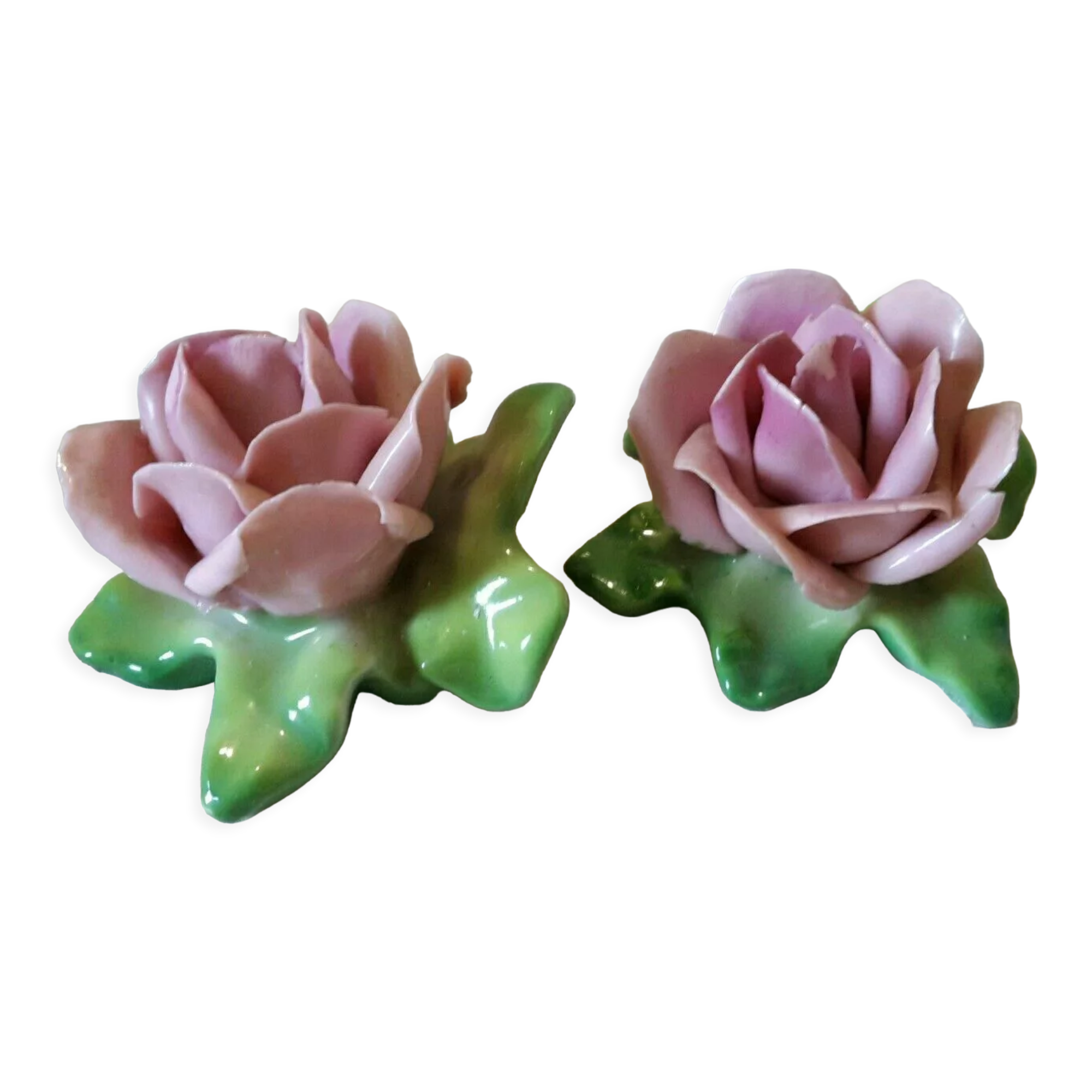 Old Dresden porcelain roses