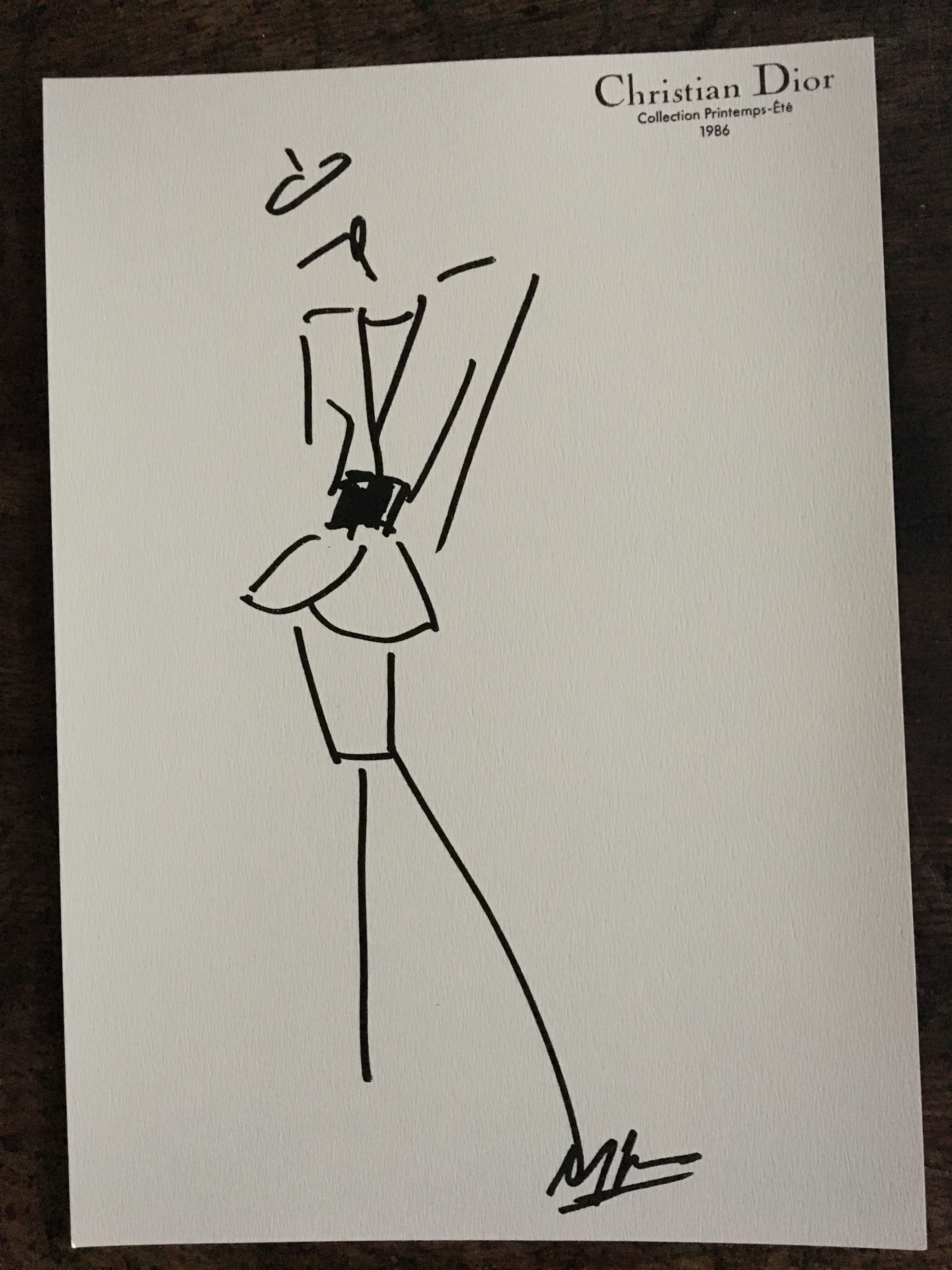 Christian dior, press fashion illustration "spring collection - summer 1986"