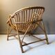 Vintage rattan adult armchair