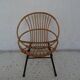 Chair shell rattan child 60s