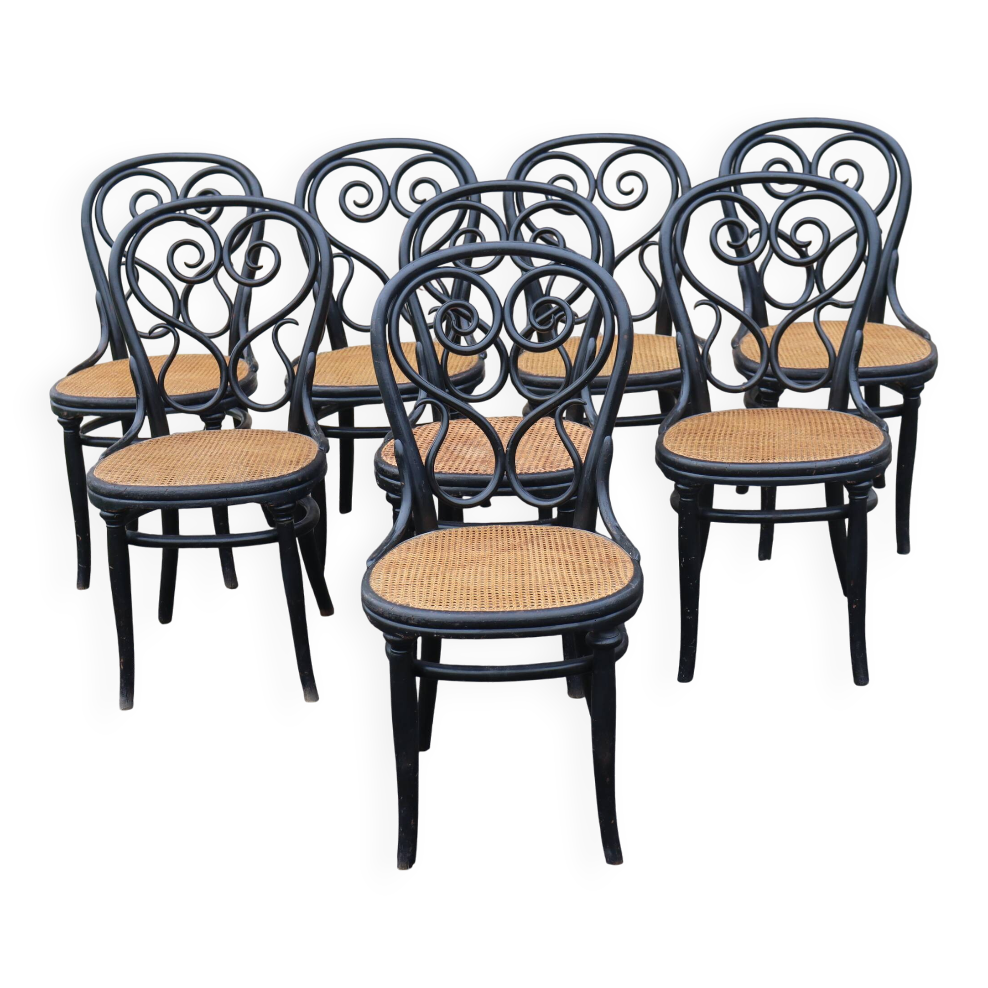 Set of 8 Thonet chairs, model no. 4, known as "Daum café", 1880