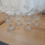 4 verres à liqueur anciens