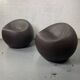 Brown Leather Ball Chair by Finn Stone