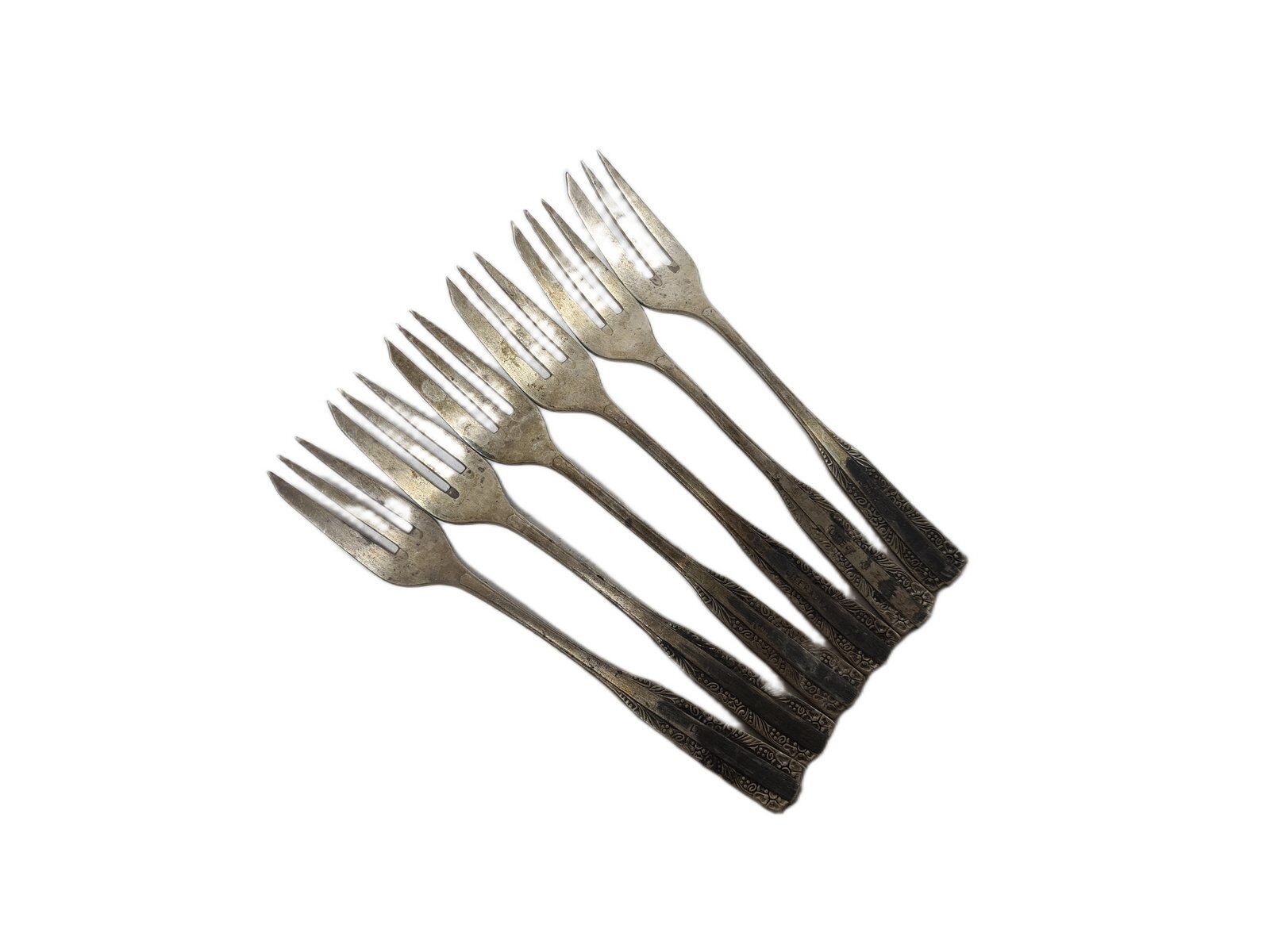 Art deco brass forks by hefra, 1960s, set of 6